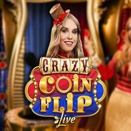 Crazy Coin Flip logo by Evolution at NV5 CasinoCrazy Coin Flip